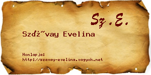 Szávay Evelina névjegykártya